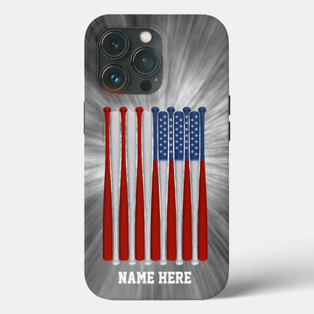 Funda De Case-Mate Para iPhone Baseball America (USA) Case-Mate iPhone Case (Reverso )