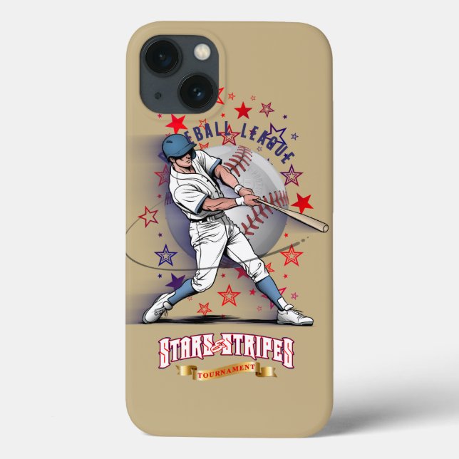Funda De Case-Mate Para iPhone Baseball Stars & Stripes | (Reverso)