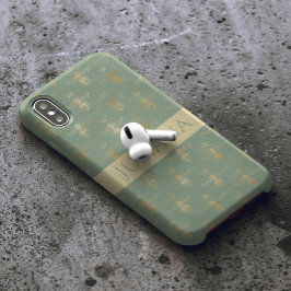 Funda Para iPhone 13 Pro Basil Green y Gold Queen Bee