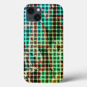 Funda Para iPhone 13 Baskets style of green brown resembles dry straw