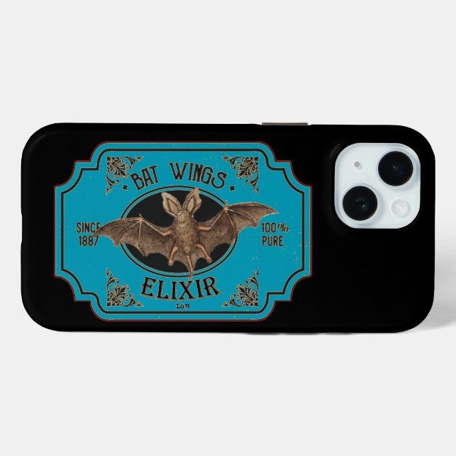 Funda De Case-Mate Para iPhone BAT WINGS ELIXIR divertida Halloween (Reverso (Horizontal))