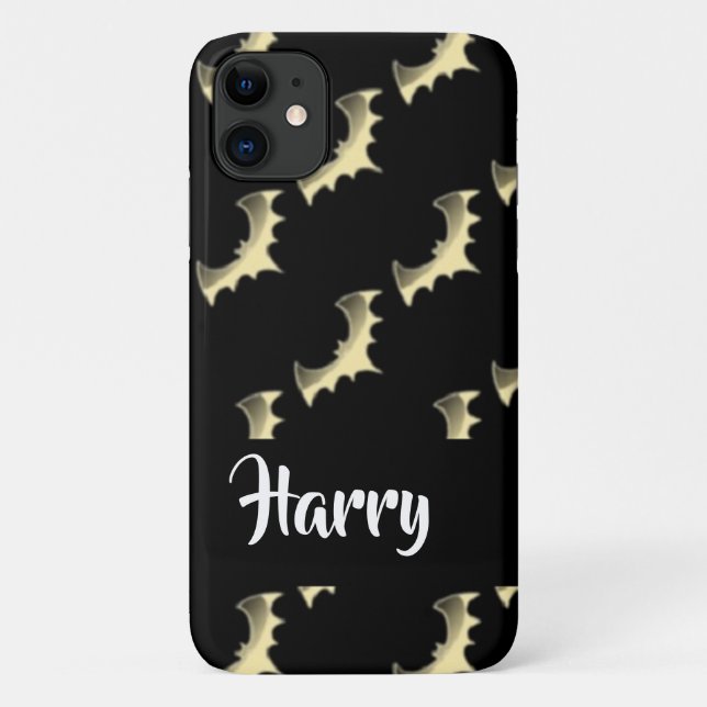 Funda De Case-Mate Para iPhone Bates de oro sobre negro (Reverso)