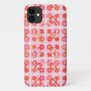 Funda Para iPhone 11 Batik tribal - rosa y rojo fresa