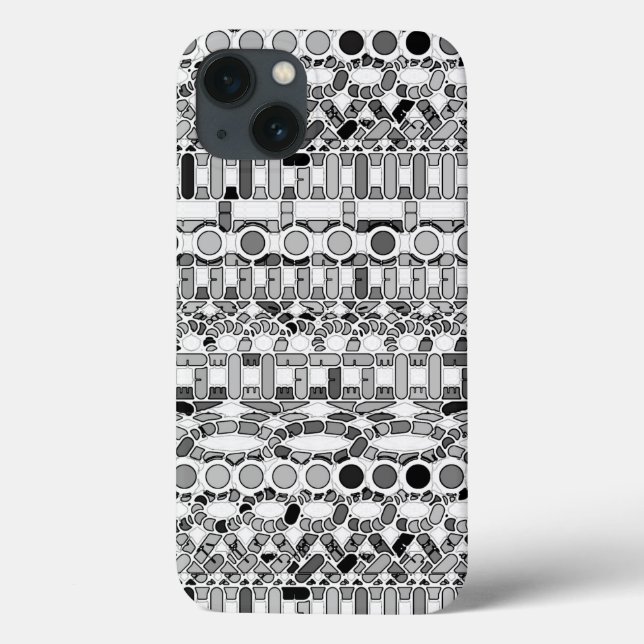 Funda De Case-Mate Para iPhone Batik tribal - tonos de gris (Reverso)