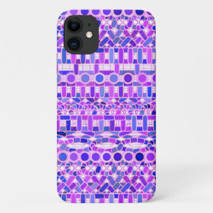 Funda Para iPhone 11 Batik tribal - tonos violeta