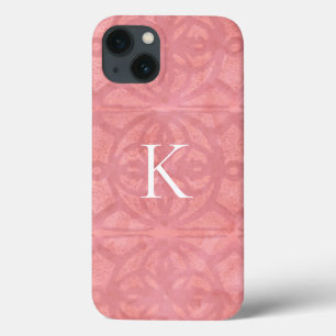 Funda Para iPhone 13 Batita De Agua Rosa Ruddy Con Inicial