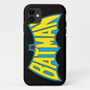 Funda Para iPhone 11 Batman   Logotipo azul amarillo vintage