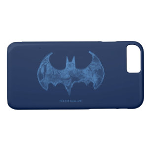 Funda Para iPhone 8/7 Batman Symbol   Sketchbook Light Blue Logo