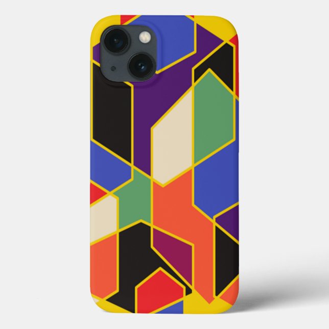 Funda De Case-Mate Para iPhone Bauhaus Hexagons (Reverso)