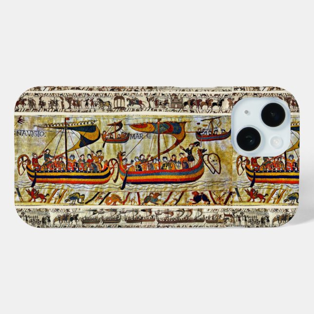 FUNDA DE Case-Mate PARA iPhone BAYEUX TAPESTRY 1066 VIKING BIPS (Reverso (Horizontal) )