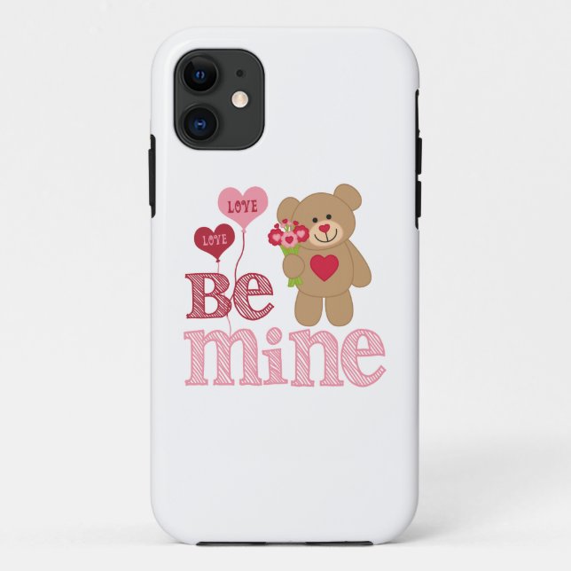 Funda De Case-Mate Para iPhone Be Mine Valentine Teddy (Reverso)