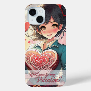Funda Para iPhone 15 Be my Valentine in Manga Style 31470