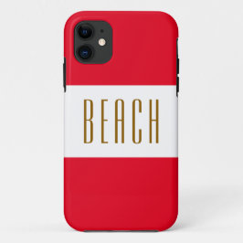 Funda Para iPhone 11 BEACH Audaz Esporto Divertido Brillante Tiras Blan
