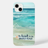 Beach Happy Place Watercolor Waves Costa