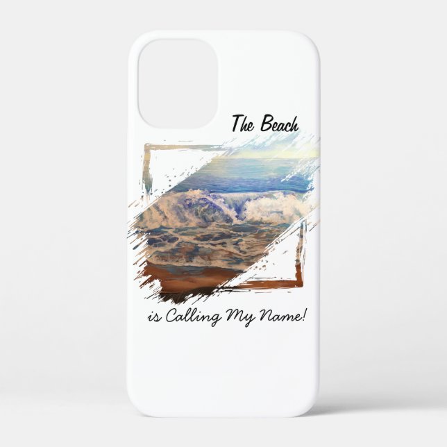 Funda De Case-Mate Para iPhone Beach Waves Blue Personalize (Reverso )