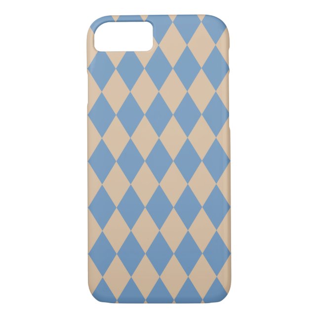 Funda De Case-Mate Para iPhone Beachy Blue y Tan Harlequin (Reverso)