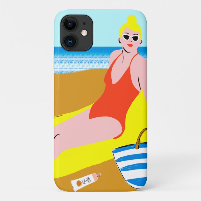 Funda De Case-Mate Para iPhone Beachy Keen - Amarillo (Reverso)