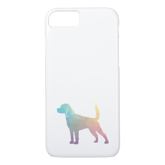 Funda De Case-Mate Para iPhone Beagle Dog Raza Geo Silhouette Pastel (Reverso)