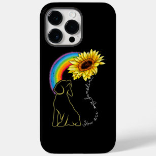 Funda Para iPhone 14 Pro Max De Case-Mate Beagle Dog Sunflower Rainbow/ Dog Lover