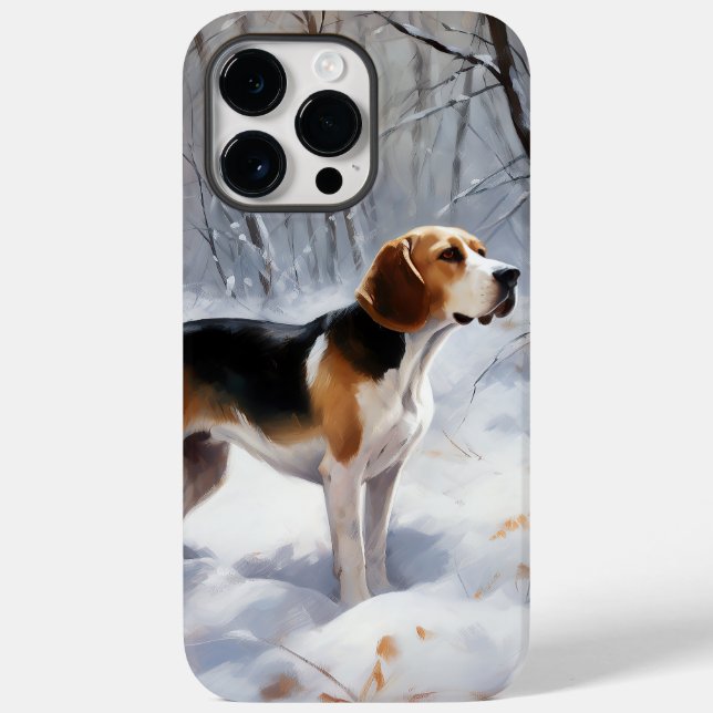Funda De Case-Mate Para iPhone Beagle Let It Snow Navidades (Reverso )