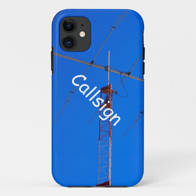 Funda De Case-Mate Para iPhone Beam Antenna y Callsign (Reverso)