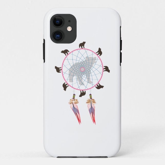 Funda De Case-Mate Para iPhone Bear Dream Catcher (Reverso)