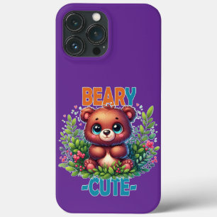 Funda Para iPhone 13 Pro Max Beary Cute. Personalizado de Oso de Teddy sonriend