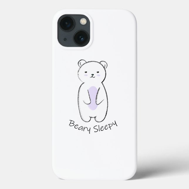 Funda De Case-Mate Para iPhone Beary Sleepy Bear (Reverso)