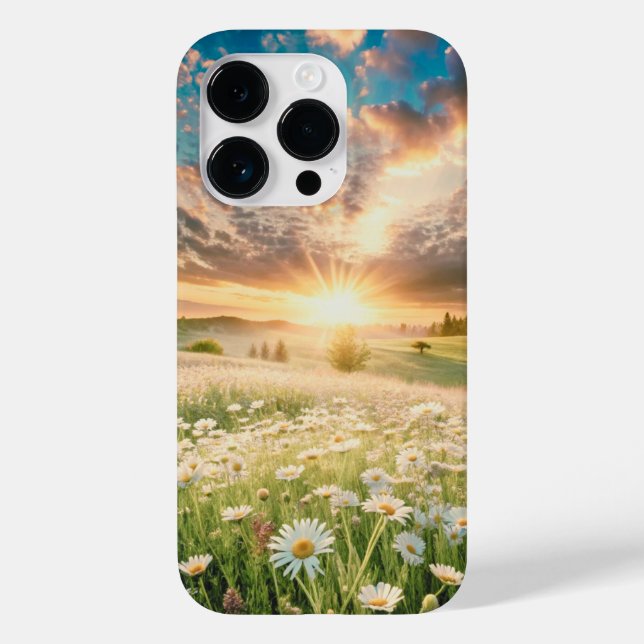 Funda De Case-Mate Para iPhone Beautiful Sunrise Daisy Flowers (Reverso )