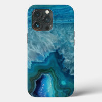 Beautiful Teal Blue Agate Stone OtterBox iPhone Ca