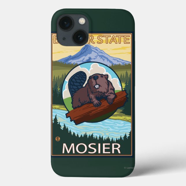 Funda De Case-Mate Para iPhone Beaver & Mt. Hood - Mosier, Oregon (Reverso)