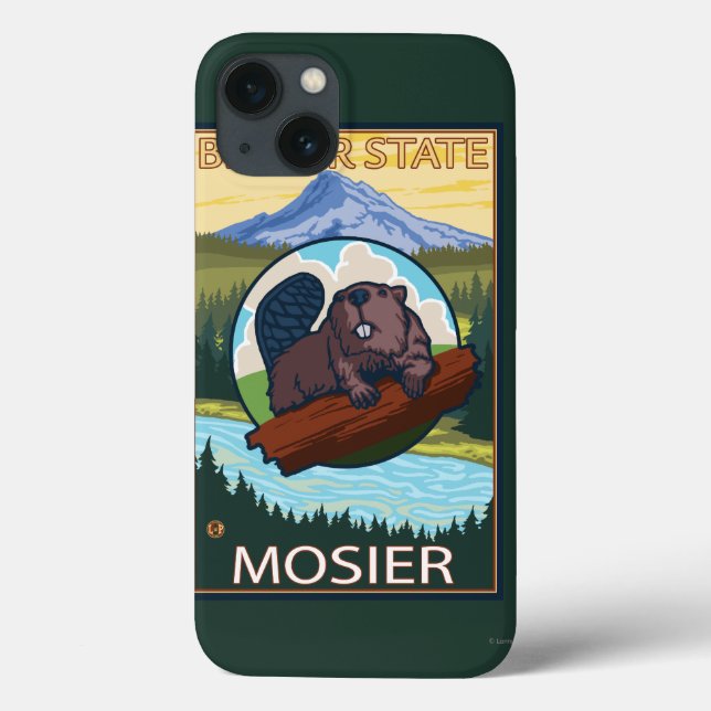 Funda De Case-Mate Para iPhone Beaver & Mt. Hood - Mosier, Oregon (Reverso)