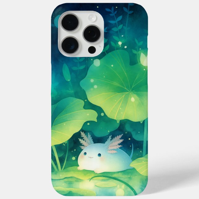 Funda De Case-Mate Para iPhone Bebé Axolotl Flower Pond (Reverso )