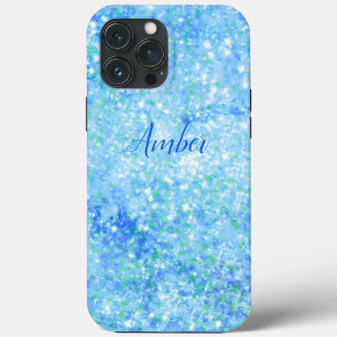 Funda Para iPhone 13 Pro Max Bebé Blue Sparkle Purpurina Elegant Samsung Galaxy