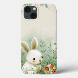 FUNDA PARA iPhone 13 BEBÉ BUNNY Y HUEVO ORIENTAL