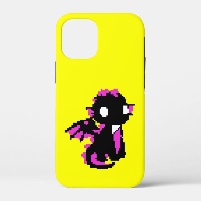 Funda De Case-Mate Para iPhone Bebé dragón pixelado lindo (Reverso )