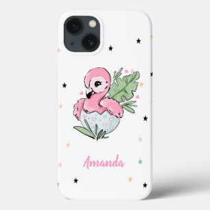 Funda Para iPhone 13 Bebé Flamenco Chic, Estrellas, Princesa