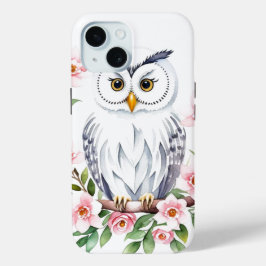 Funda Para iPhone 15 Bebé Lechuza Blanca