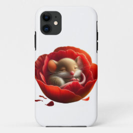 Funda Para iPhone 11 Bebé muy adorable mientras duerme el ratón