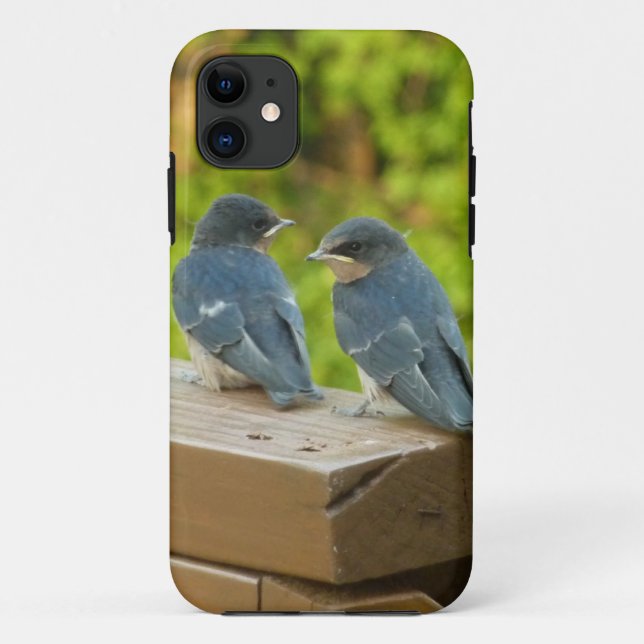 Funda De Case-Mate Para iPhone Bebé Traga fotografías de aves naturales (Reverso)