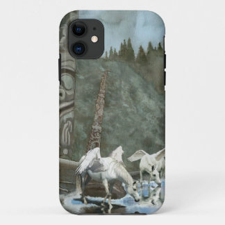 Funda Para iPhone 11 Beber pegasi sagrado del arte de la fantasía fluvi