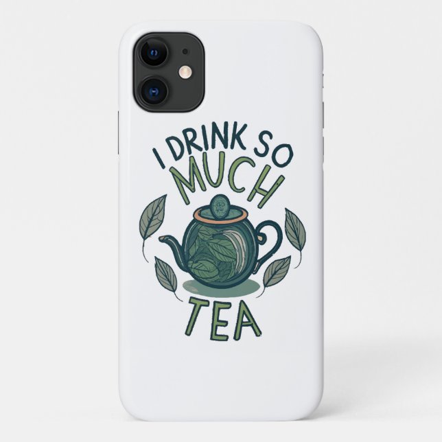 Funda De Case-Mate Para iPhone Bebí Tanto Té, Cute Tea Pot (Reverso)