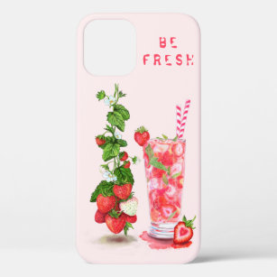 Funda Para iPhone 12 Pro Bebida Guay de jugo de fresa fresca - frutas de ve
