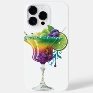 FUNDA PARA iPhone 14 PRO MAX DE Case-Mate BEBIDAS BONITAS DE MARDI GRAS CON ACUARELA