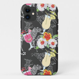 Funda Para iPhone 11 Bebidas tropicales con animales