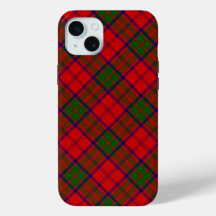 Funda Para iPhone 15 Mini Becar tartán de platillos rojos