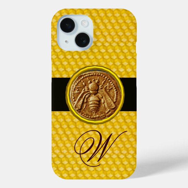FUNDA DE Case-Mate PARA iPhone BEE, BIENESTAR DE BEEKEPER MONOGRAM (Reverso )