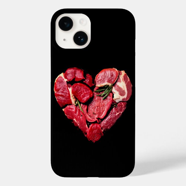 Funda De Case-Mate Para iPhone Beef Heart Meat Lovers Raw BBQ (Reverso )