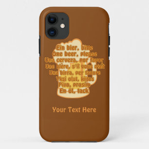 Funda Para iPhone 11 BEER en idiomas personalizado estuche para iPhone