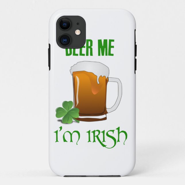 Funda De Case-Mate Para iPhone Beer Me Soy Irlandés (Reverso)